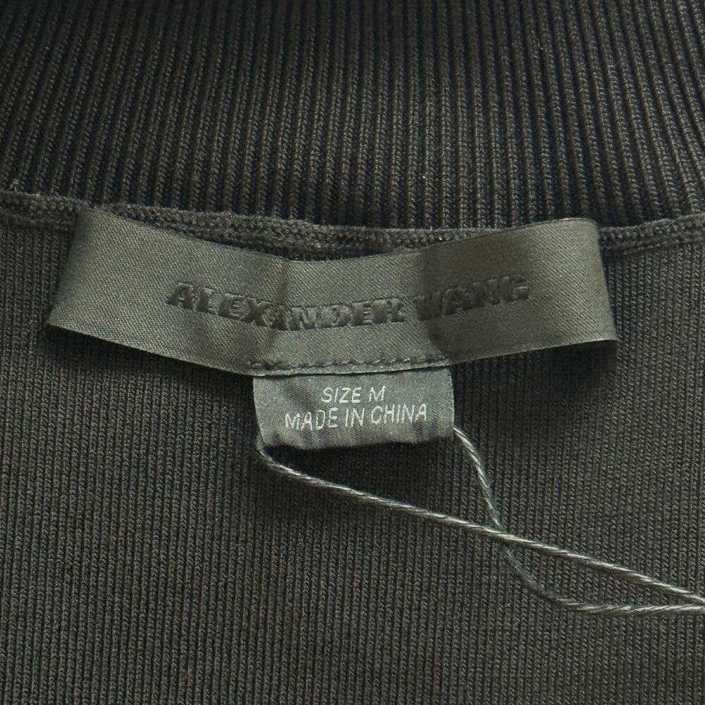 Alexander‎ Wang Mock Neck Button Down Sweater Top Black Size Medium NWT - Picture 7 of 9